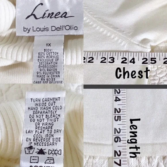 Linea by Louis Dell’Olio Embroidery Sweate… - Picture 3 of 6